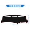 Dashboard Dash Cover Compatible for Chevy Silverado 1999-2006, Durable Polyester Red Front Dash Cover Mat