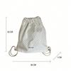 Drawstring Polka Dot Backpack Casual Simple Versatile Large Capacity Travel Commuter Bundle Backpack