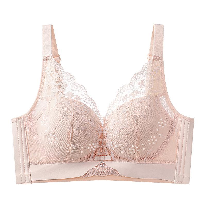 Xia's New Hole Cup, Lace Thin Cup, Junior Without Steel Ring, Bra Gathered, Breathable and Anti-sagging