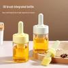 Silicone Basting Brush with Glass Oil Dispenser Bottle