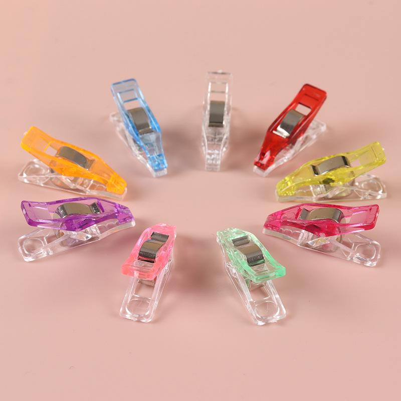 DIY Edge Binding Clips - Medium Axe, Strong Plastic Clips for Positioning & Patchwork Sewing
