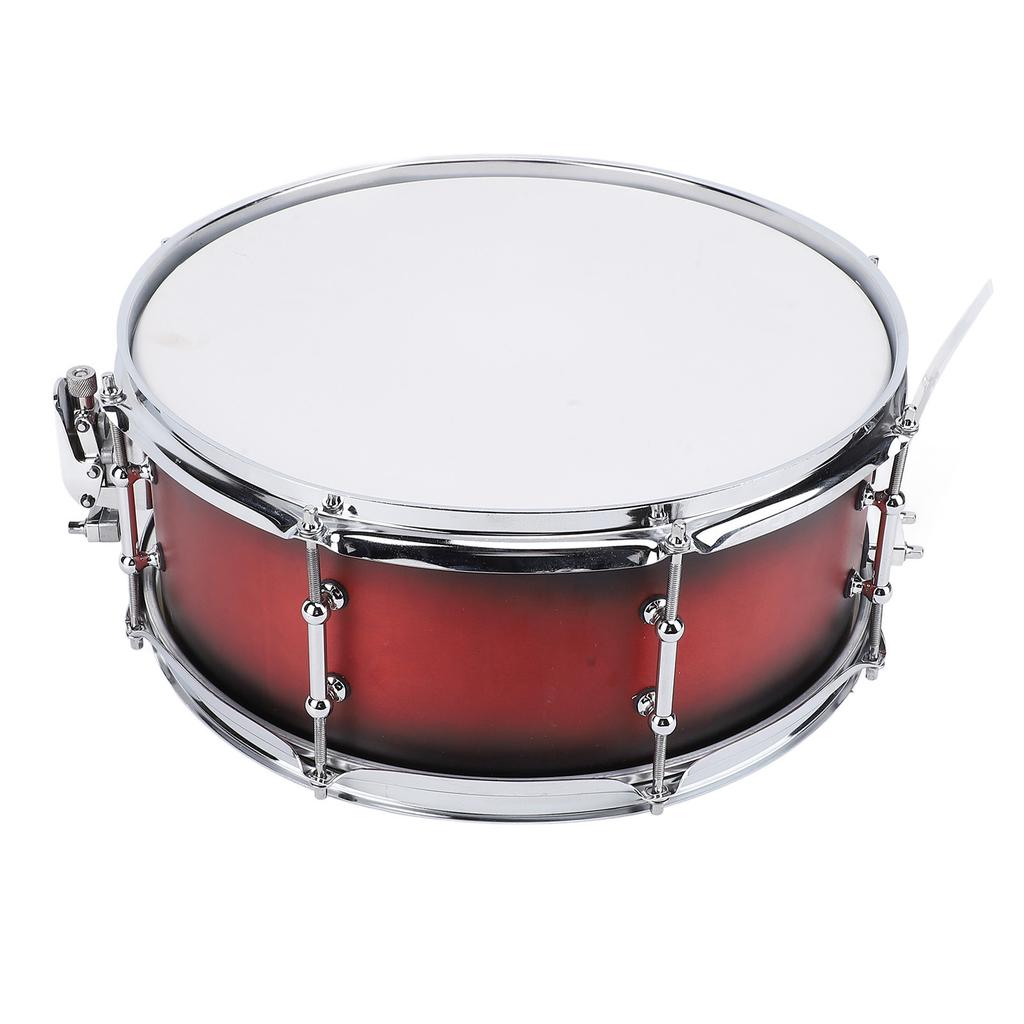 Snare Drum Kit 14in 8 Lug White PET Drumheads Drum with Strap and Drum Sticks for Adult Beginners Marching Band