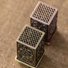 Square Vertical Incense Burner Small Xiangyun Alloy Incense Holder Indoor Aromatherapy Home Ornament Chinese Plum Inense Burners