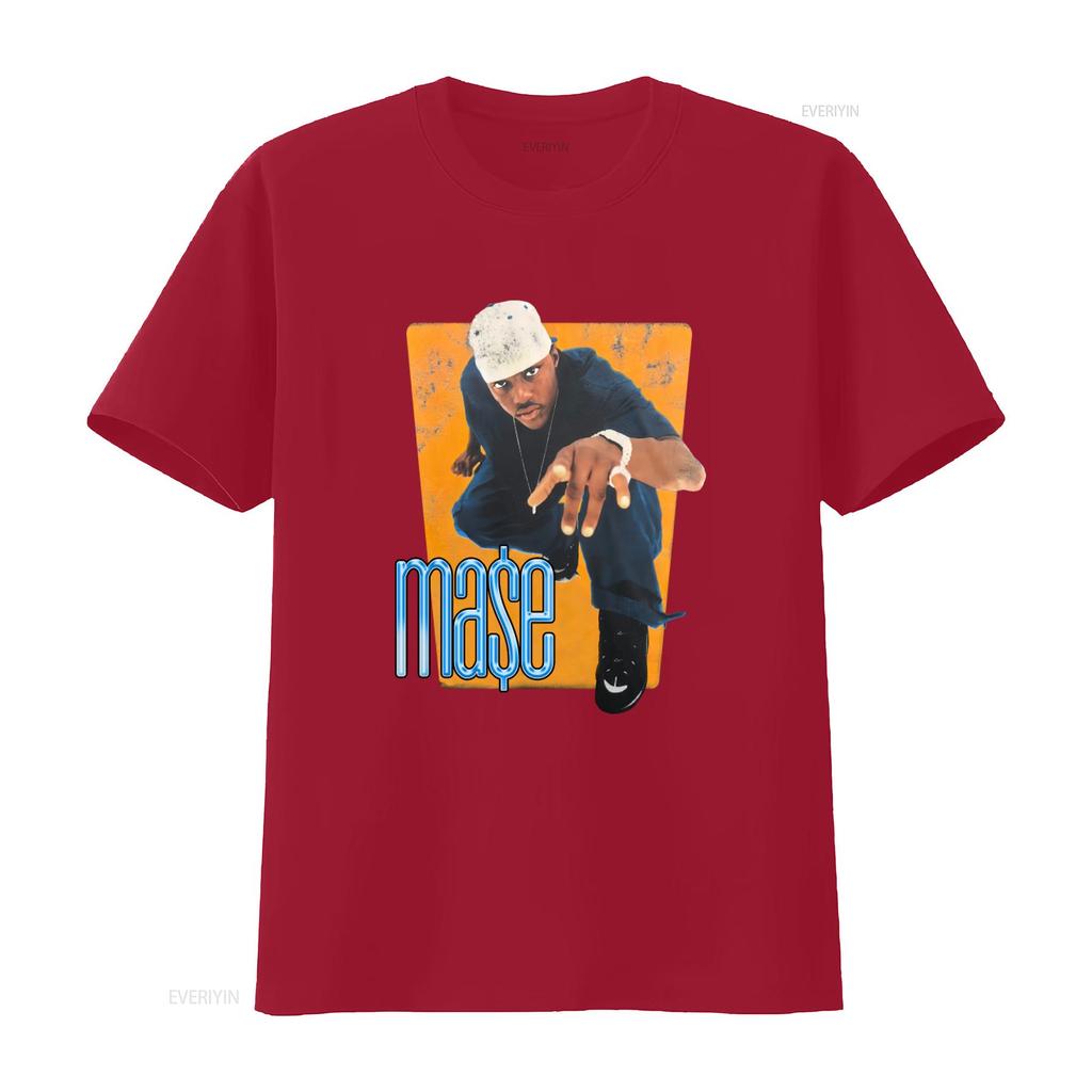 Vintage Mase Harlem World 1997 Album Promo T Shirt Retro Hip Hop Style Vintage Washed Comfortable Homme Breathable Stretched