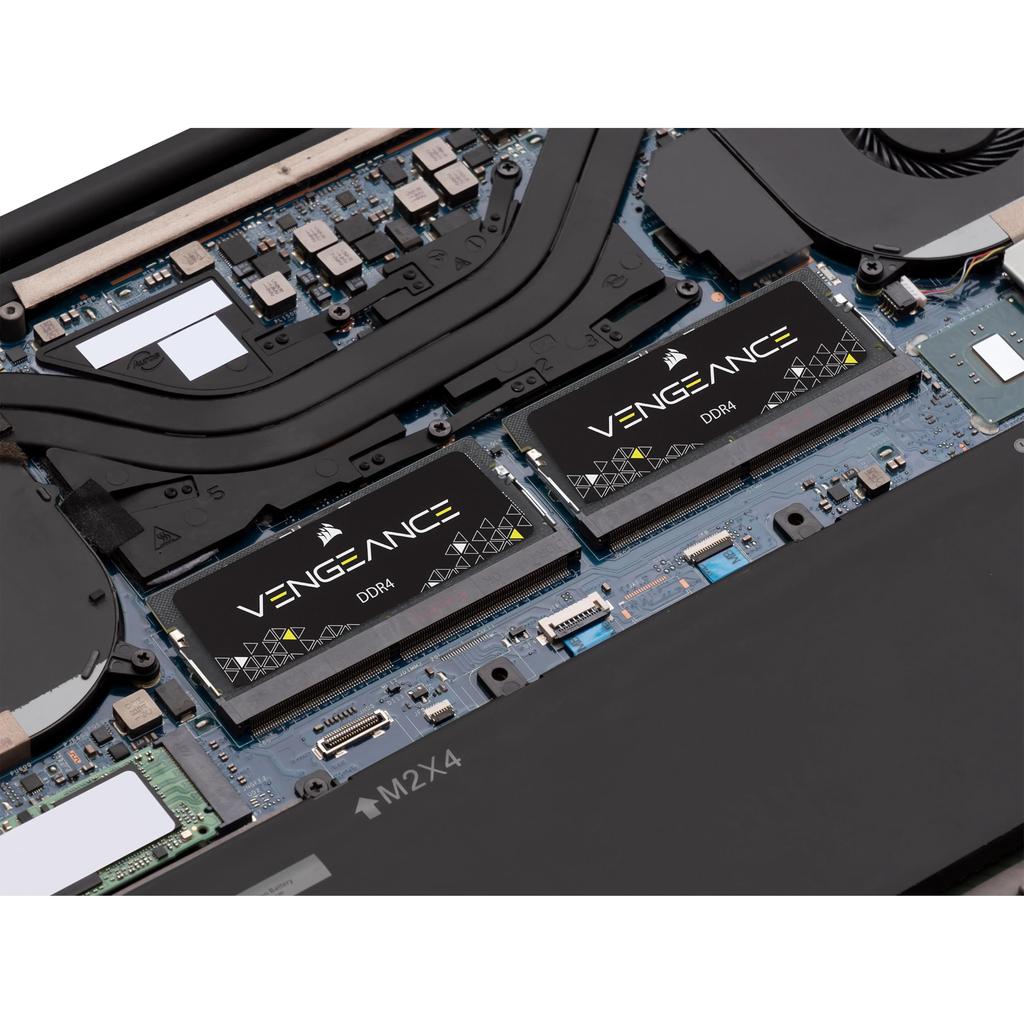 CORSAIR SODIMM VENGEANCE DDR4 Arbeitsspeicher 16GB (8 GB x 2) 2666MHz Intel XMP Kompatibel CL18 Notebook PC Schwarz CMSX16GX4M2A2666C18