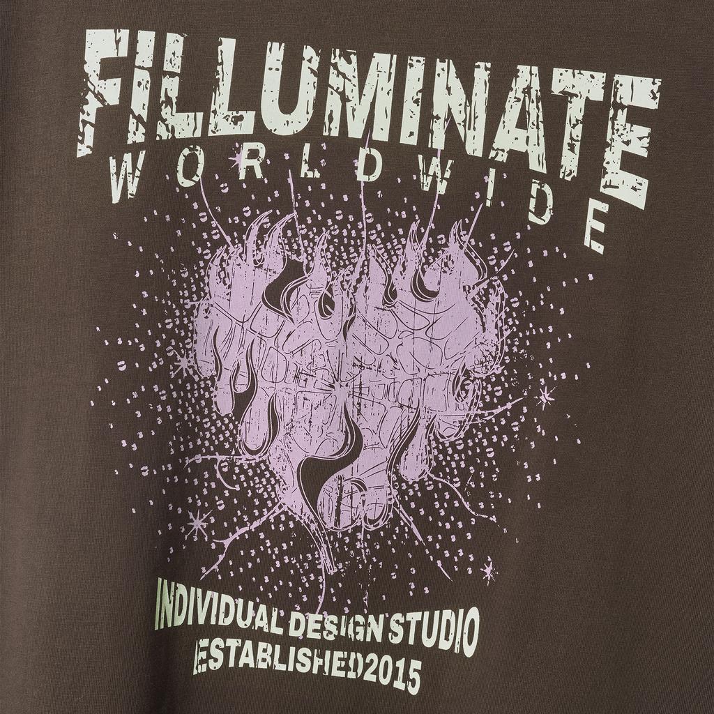 FILLUMINATE Burning Heart T-Shirt - Brown