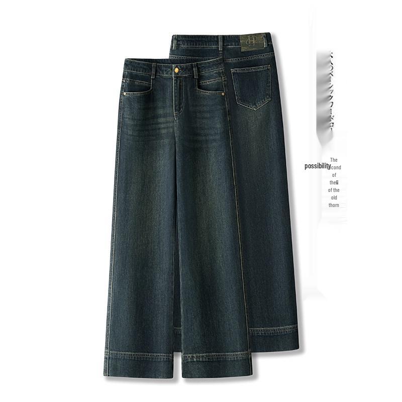 

High-End Petite Women s High-Waisted Cropped Denim Jeans - Straight, Narrow & Wide-Leg Styles for Spring/Autumn 2026 2XL/30 (125-135 jin)