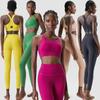 High Strength Bubble Wrap Sports Intimates Women's Square Breast Holding Push-up Pilates Workout Bra Breasted Yoga Vest