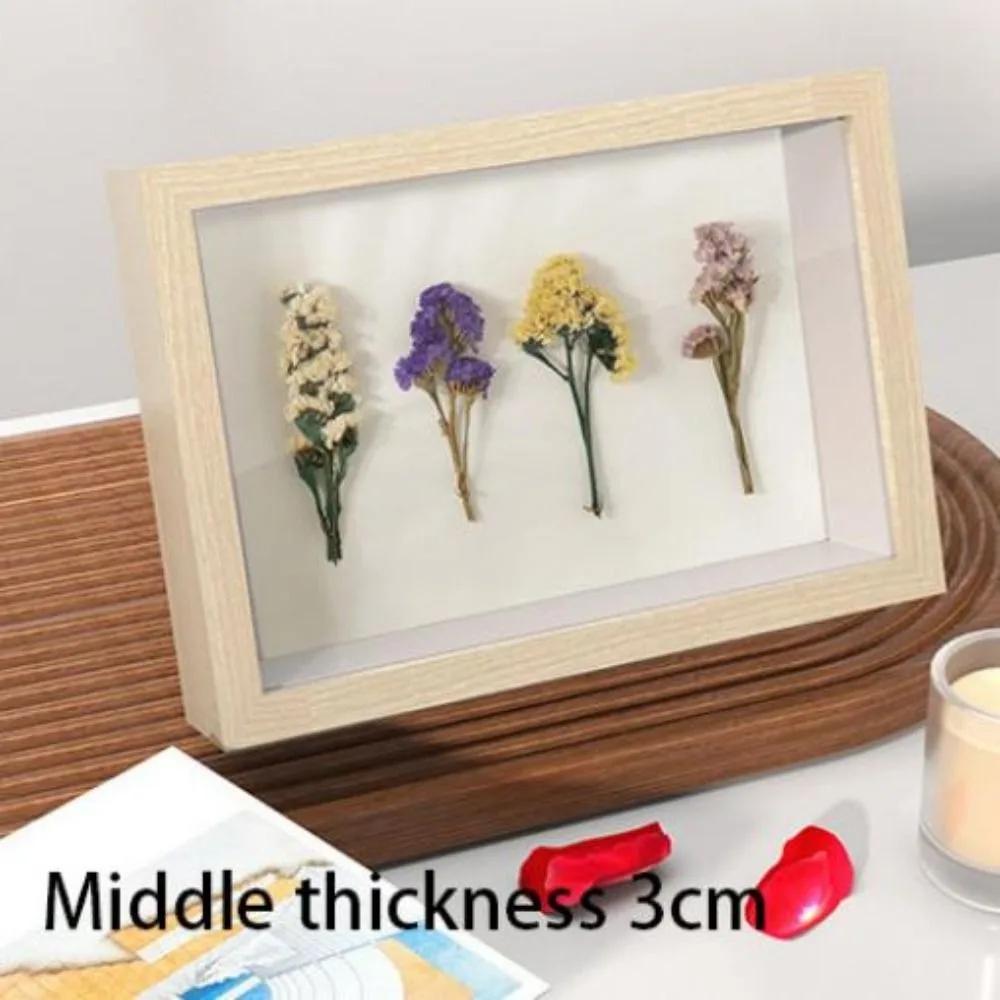 Medals Flower Shadow Specimen Wood Picture Memory Case Frame Box Photo Display Display Box