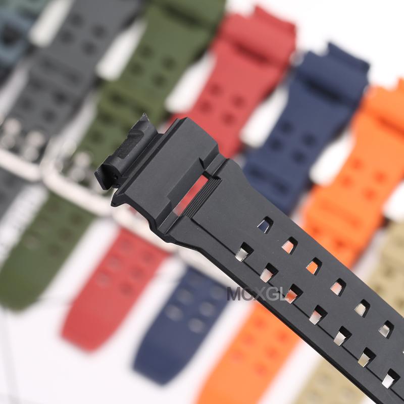 Pryskyřičný řemínek k hodinkám pro Casio GW9100 GW9200 Pánský TPU pásek Sportovní vodotěsné řemínky Camouflage doplňky