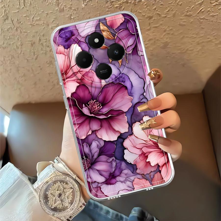 Case for Xiaomi Poco X3 NFC X3 Pro Soft Phone Cover Beautiful Flower Marble