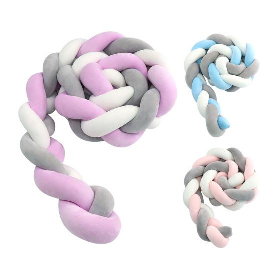 Knoten Ball Kissen Geflochtene Krippe Stoßfänger Europäischen Stricken Baby Bett Schiene Abdeckung