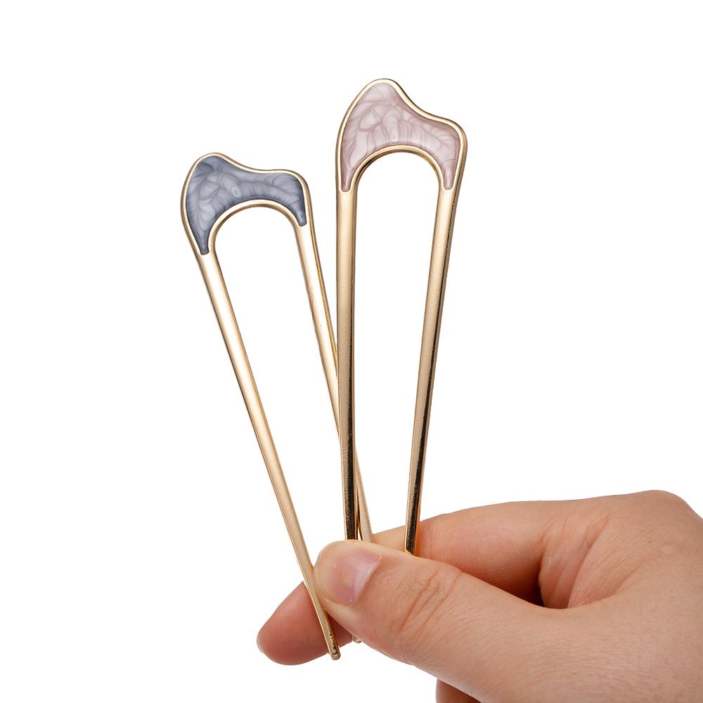 Wsuwka do włosów w kształcie litery U z metalu w stylu vintage, kijek do włosów, widelec, francuski upięcie, kok, wsuwka do włosów dla kobiet, dziewcząt, do samodzielnego tworzenia fryzur, akcesoria do włosów