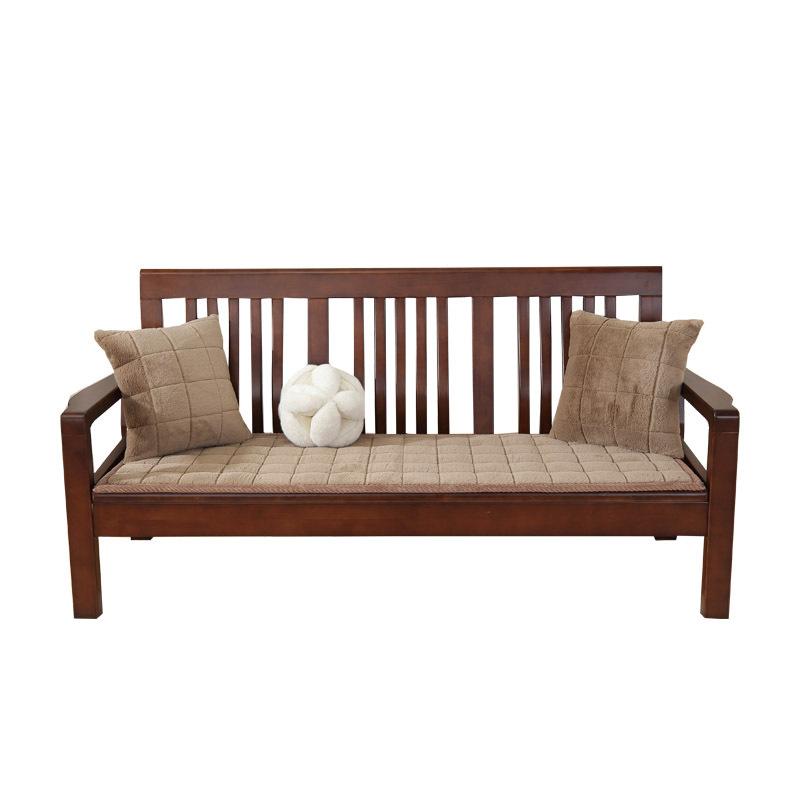Solid Color Thickened Sofa Cushion Non-Slip Living Room Sofa Decorative Cover Cloth Warm Dust Soft Velvet Backrest Armrest Towel