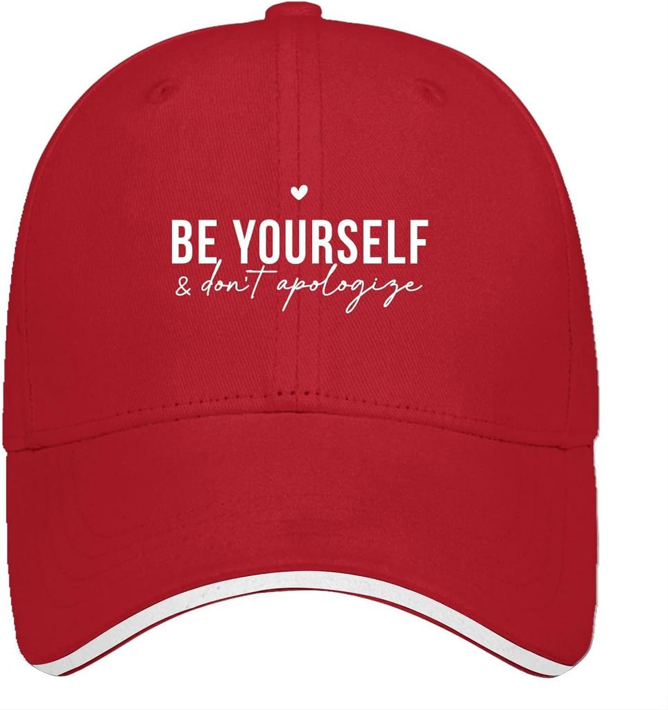 Be Yourself Dont Apologize Adjustable Baseball Cap Polyester Casual Sun Protection Sports Cap