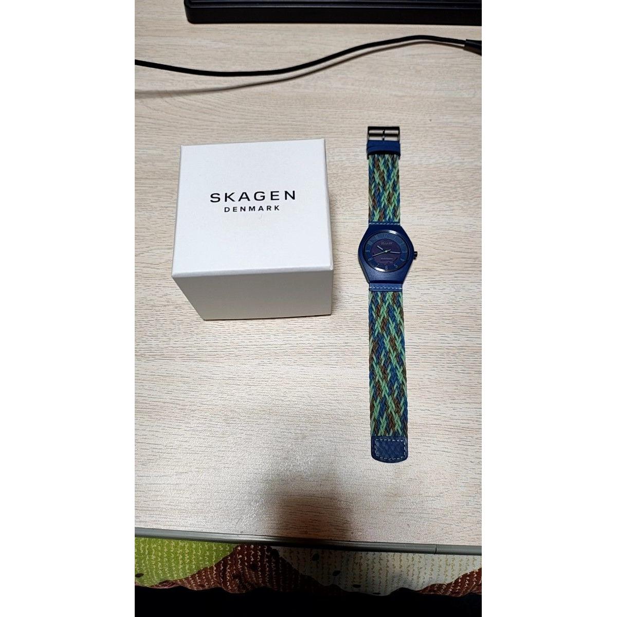 Used SKAGEN watch solar navy #tide sams skw6879 quartz SKAGEN DENMARK