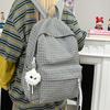 Schoolbag Japanese Small Fresh Plaid Ins Korean Version Niche Campus High Value Casual Versatile Backpack Junior High School