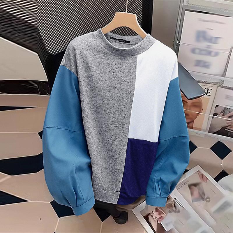 ZANZEA Women Casual Round Neck Long Sleeve Patchwork Pullover Thin Sweatshirt