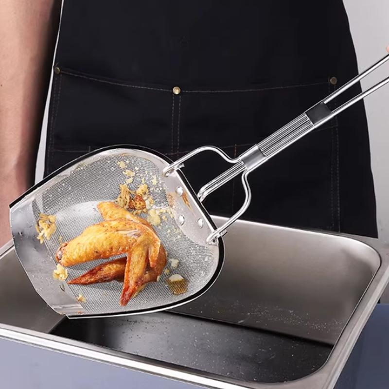 Stainless Steel Fryer Screen French Fries Frame Square Filter Net Encrypt Colander Strainers Shaped Frying Mesh Basket Strainer