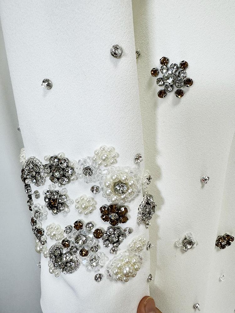 2026 High-End Frühling Strasssteine Perlen Schlankes Abendkleid
