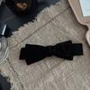 Black Velvet Bow Hair Clip Large Satin Bow Hairpin Retro Elegant Hair Accessory For Women Back Of The Head Hair Barrette