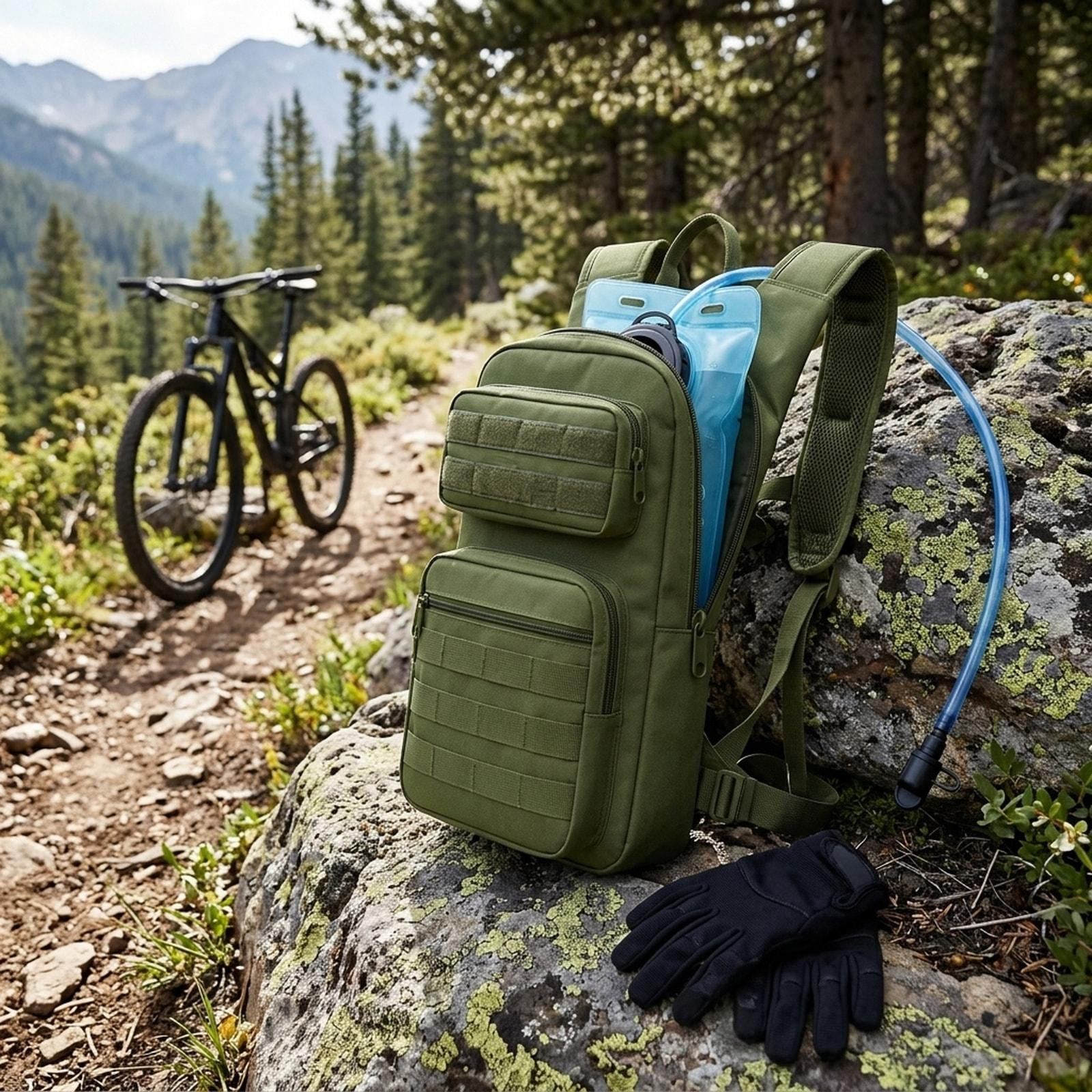 

Rucksack Waterproof Bike Backpack Water Bladder Bag for Women Men Jogging Fitness