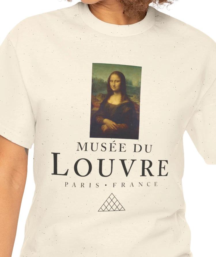 Mona Lisa Musée du Louvre Tee | Art Museum Graphic T shirt 4XL