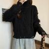 Fringed Turtleneck Knitted Pullovers for Women Autumn Winter Korean Design Ladies Sweater Solid Color Versatile Clothes