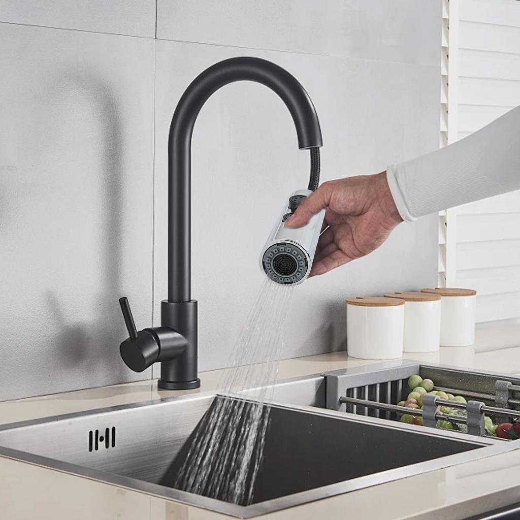 Home Improvement Nozzle Pull-out Nozzle Pull Out Spray Shower Head Electroplating Faucet Hose Sink ABS Brushed