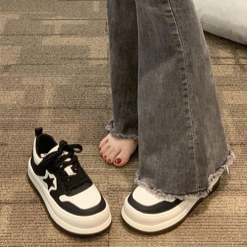 Fashion Leisure Woman Sports Shoes Summer Hot Sell Trend Women's Platform Walking Shoes Fashion Star Skateboard Shoe Flat Footwear Tenis