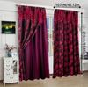 Red Floral False Background Pattern Printed Curtains, Bedroom and Living Room, Home Decoration, Room Decoration