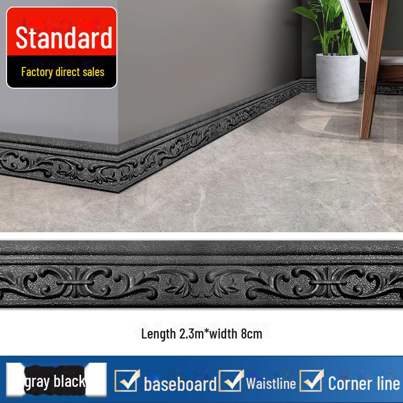 

3D водонепроницаемые антиколлизионные самоклеящиеся настенные плинтусы и наклейки на талию 4.5MM