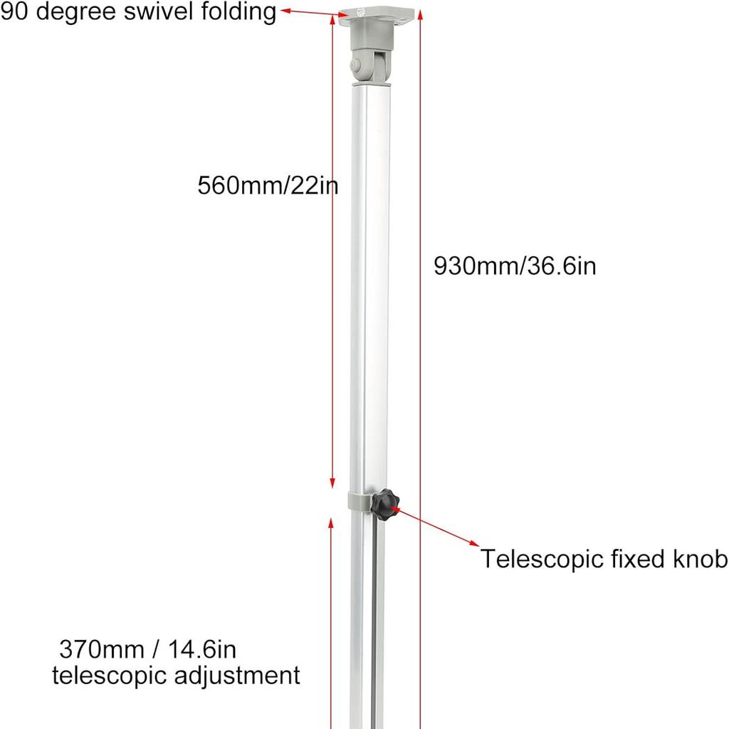 56 To 93cm Adjustable RV Folding Telescoping Leg Tables Support Aluminum Alloy Telescopic Desk Stand for Rv Pontoon Truck Camper Yacht Travel Trailer