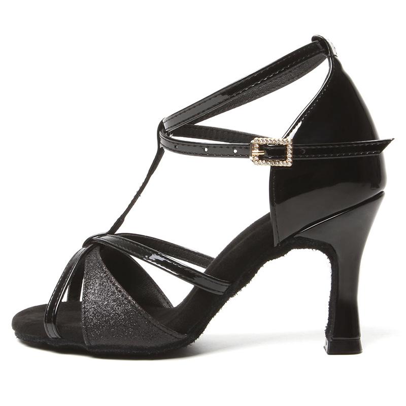 

Профессиональная женская обувь на каблуке 8,5 см, обувь для бальных танцев, домашняя обувь для латинских танцев, сальса 34 чёрный