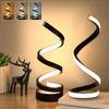 LED Modern Minimalist Spiral Desk Lamp USB Plug In Wire Controlled Desk Lamp Three Color Led Ambient Light For Bedroom Room