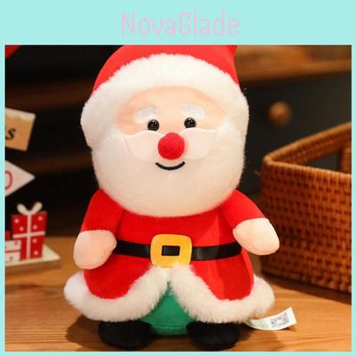 Christmas Santa Claus Snowman Penguin Sled Plush Doll Pendant Children Toy For Holiday Gift Decor
