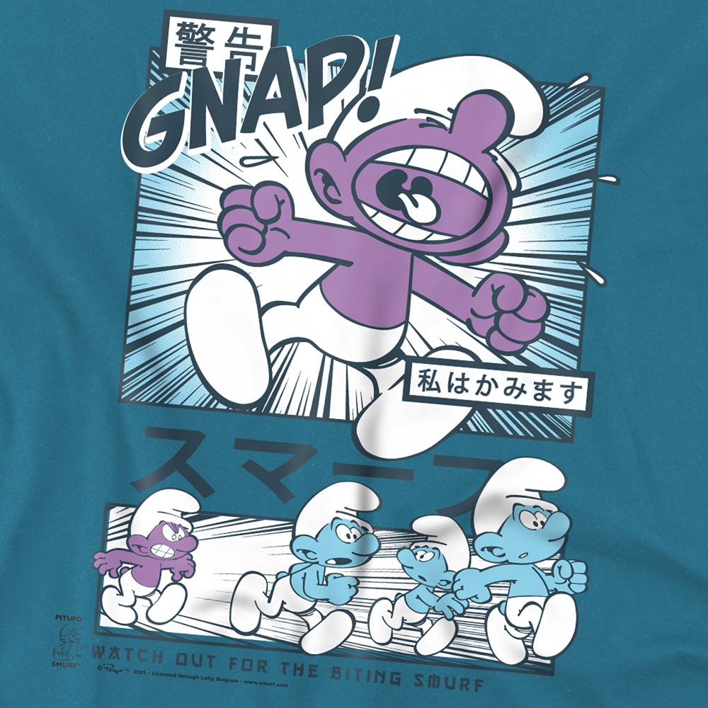 The Smurfs Unisex Adult Manga Watch For Biting Smurf T-Shirt