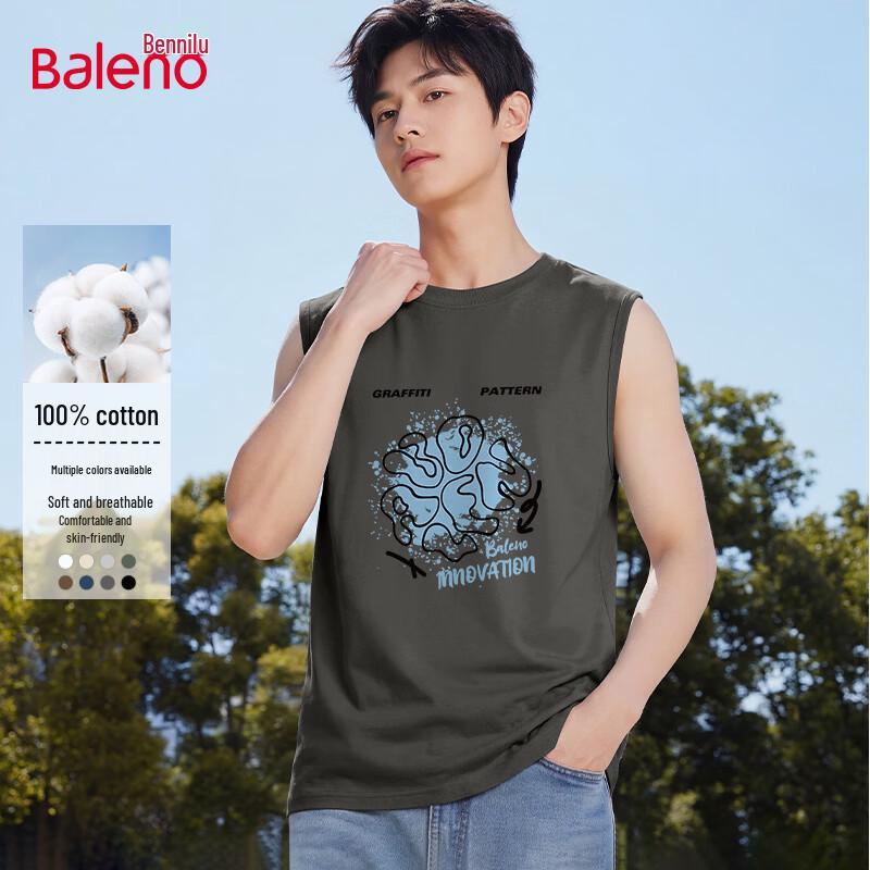 Baleno Men s Pure Cotton Loose Fit Tank Top 2XL