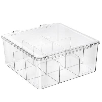 Clear Storage Organizer for Nail Polish with Flip Top, Ideal for Lipstick, Perfume, Essence, 9-Compartment Cosmetic Jewelry Box