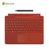 Microsoft Surface Pro Signature Keyboard (Poppy Red Alcantara) with Slim Pen 2 for Pro 9/8