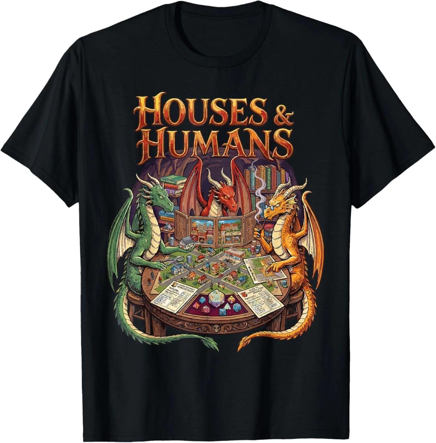 Houses and Humans Funny RPG Gamer Parody T-Shirt 4XL