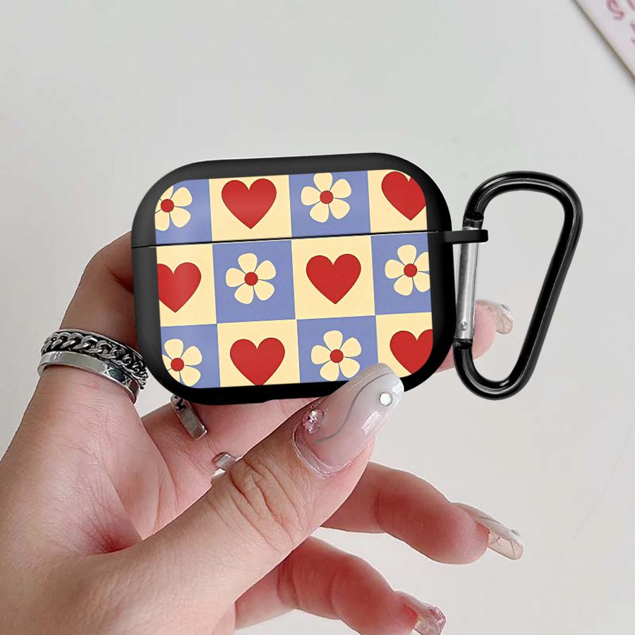 

Checkered Bloom Love Earphone Cases Cover Case For Airpods Pro3 2 Pro2 Pro 4 1 3 Airpods Pro 3