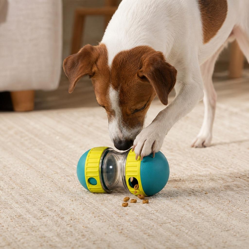 Pet Slow Feeder Toy for Dogs, Interactive Puzzle Dispensing Enrichment for Small and Medium Breeds