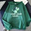Lizard Meme Graphic Hoodies Long Sleeve Winter Hooded Sweatshirts Funny Cartoon Graphic Printing Pullovers for Men/Women Hoodie