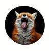 Yipping Fox Tire Cover - Realistic Roaring Fox Head Design, Fit Tire Protector, Durable Polyester Fabric Wheel Decoration For Ca