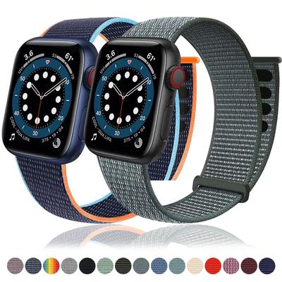 Armband für Apple Watch Band 44 mm 40 mm 49 mm 45 mm 41 mm 42 mm Nylon Sport Loop Pulseira Armband Correa iWatch Serie 9 8 Se 7 6 5 Ultra 2