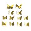 12Pcs PVC Butterfly 3D Mirror Removable Wall Sticker Decal DIY Art Home Decor