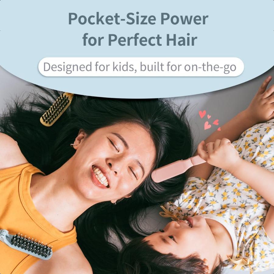 

Мини-расческа для путешествий MiniPop Мини-складная расческа из щетины кабана для женщин, мужчин, детей. Портативная расческа для сумочки для влажных, сухих волос, кудрявых или S United States