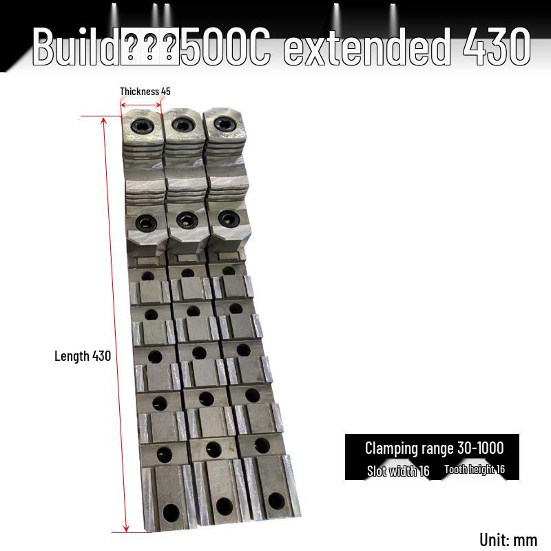 250mm & 500mm Extended Three-Jaw Chuck with Adjustable Jaws