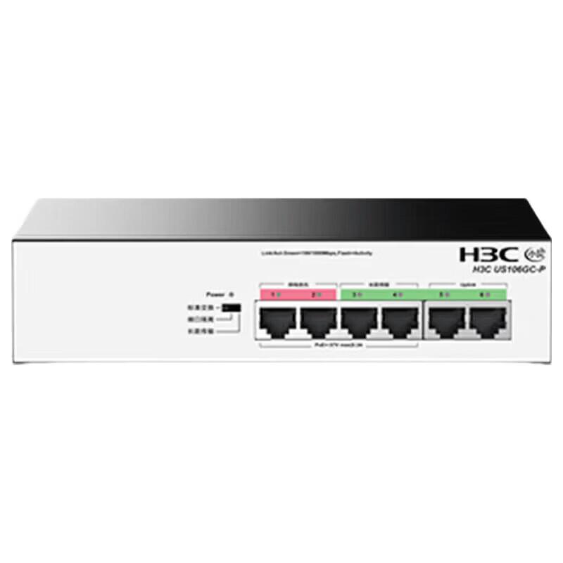 H3C US106GC-P 6-Port Gigabit Unmanaged PoE Switch